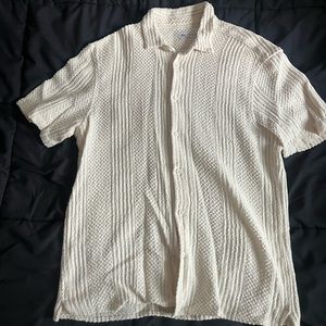 Stylish ZARA button down cotton shirt MEN - LIKE NEW- large - great condition